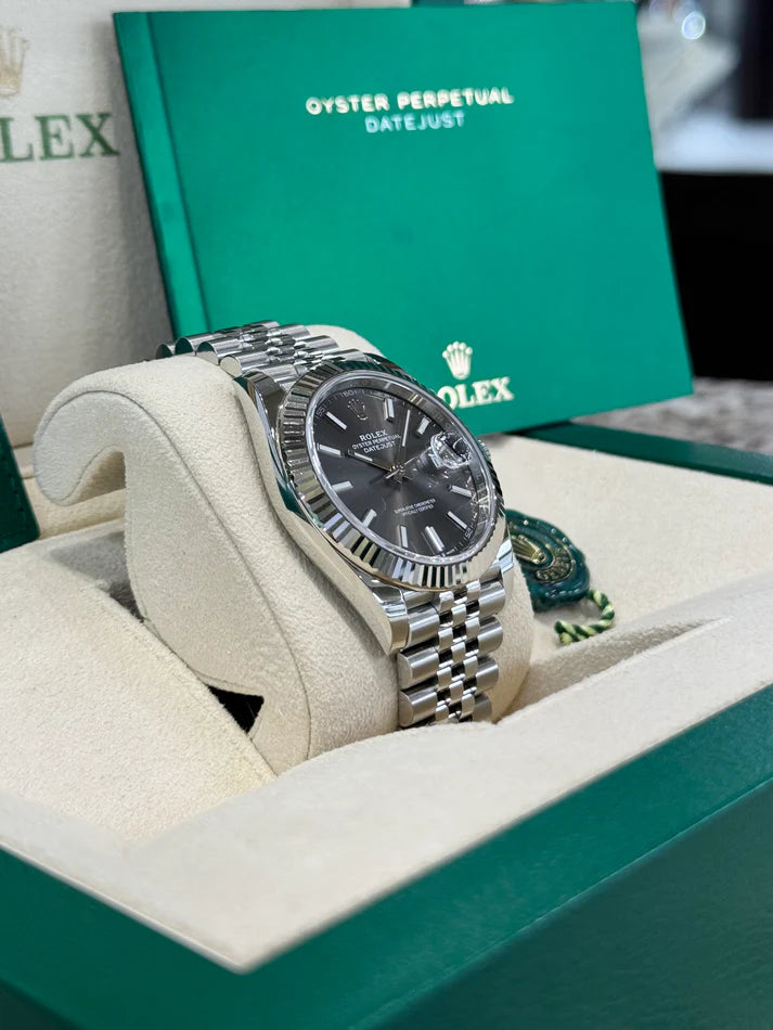 Rolex Datejust 41mm 126334 Dark Rhodium Index Jubilee Stainless Steel - Image 4