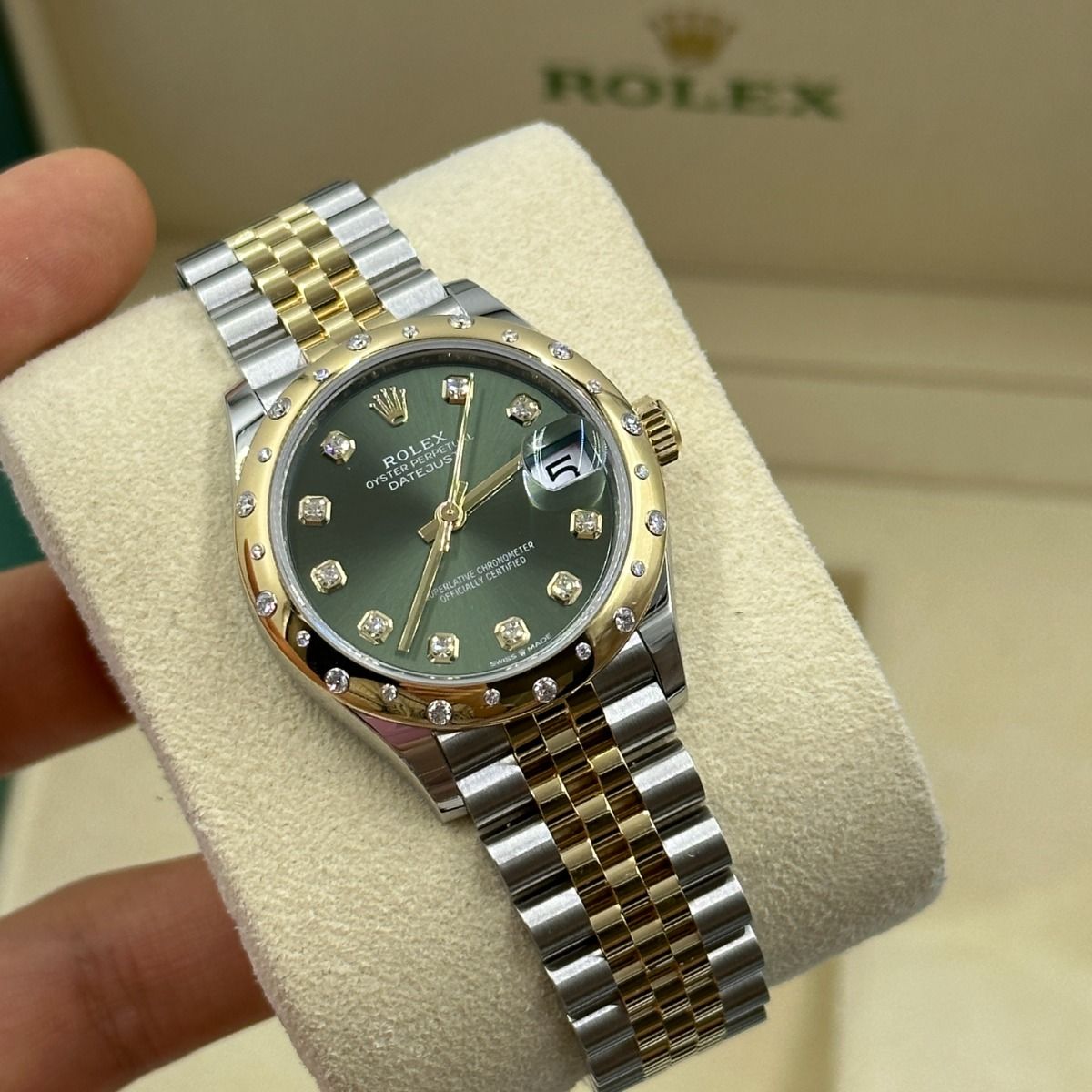 Rolex Datejust 31mm 278343RBR Olive Green Dial Yellow Rolesor Oyster Watch - Image 7