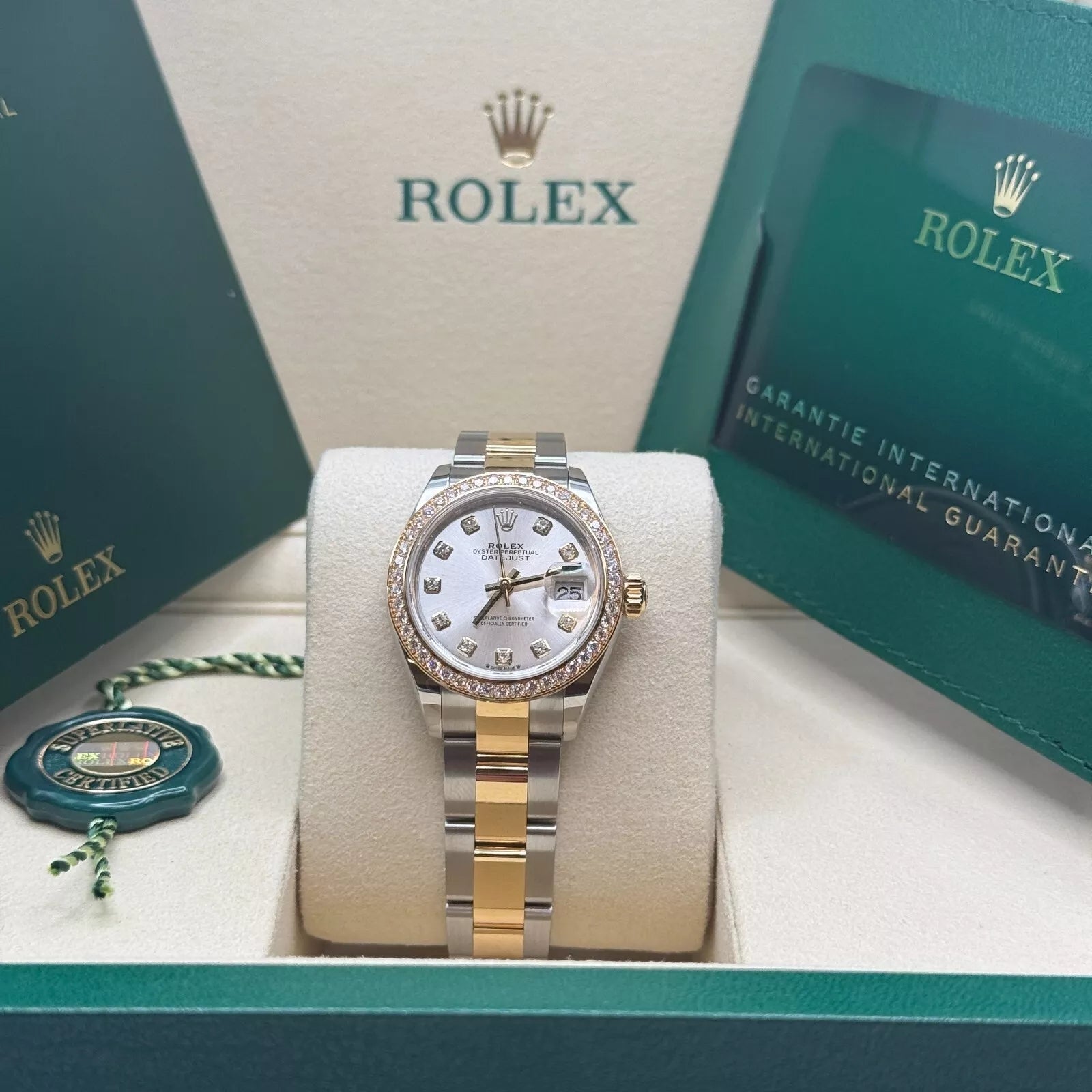 Rolex Lady-Datejust 28mm 279383RBR Silver Diamond Dial Yellow Rolesor Oyster Bracelet - Image 6