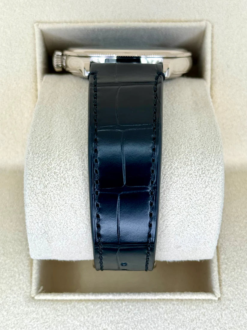 Rolex 1908 White Gold Black Dial Black Alligator Strap - 52509-0002 - Image 9