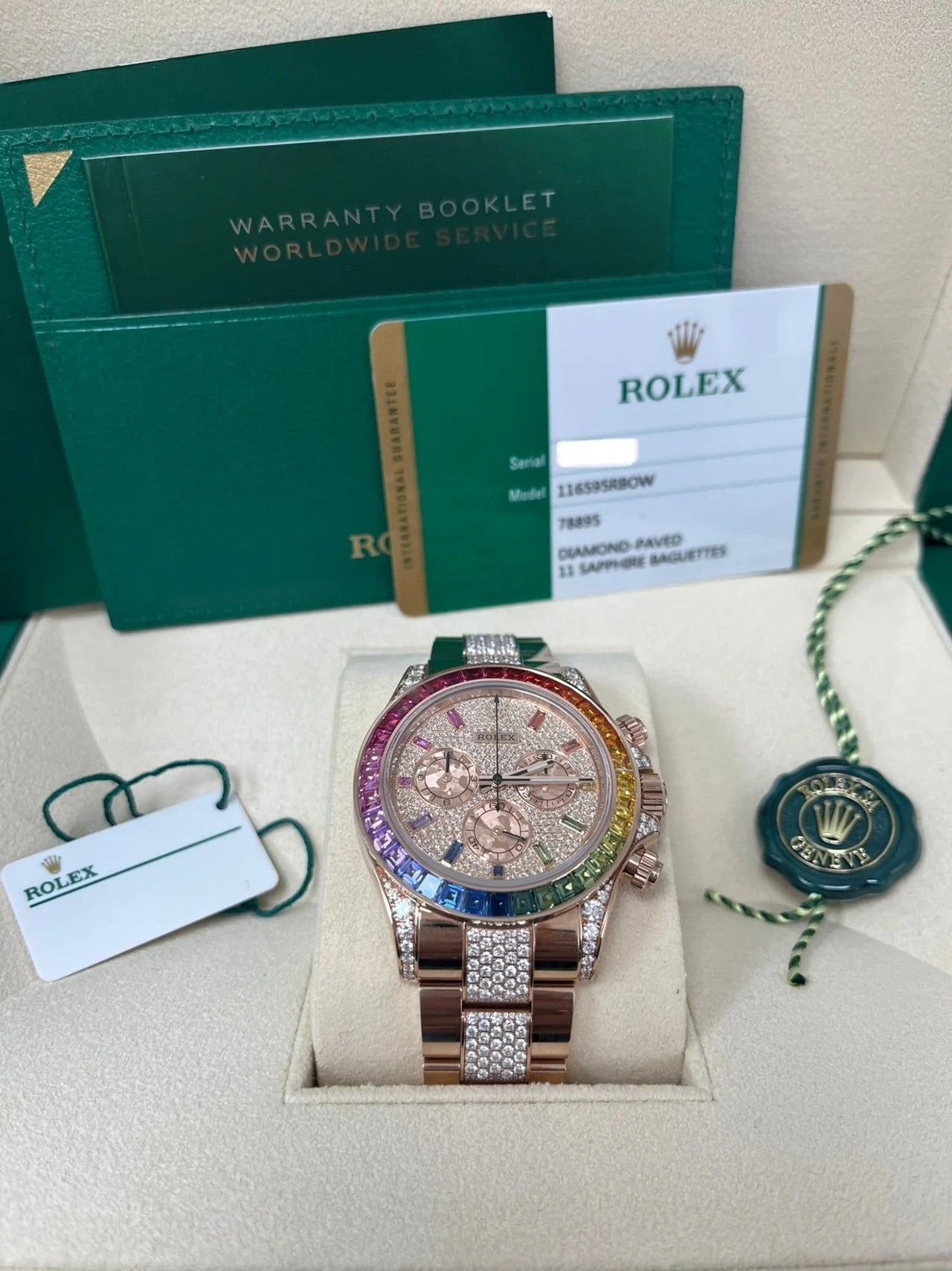 Rolex Cosmograph Everose Daytona Factory Diamond Rainbow Edition 40mm 116595RBOW - Image 5