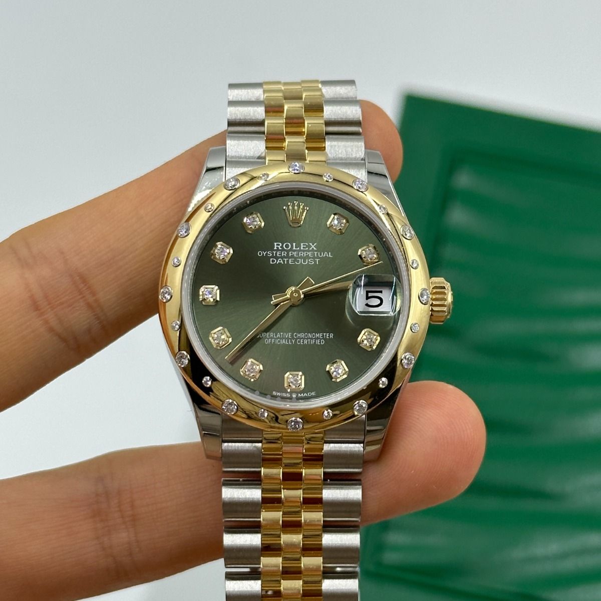 Rolex Datejust 31mm 278343RBR Olive Green Dial Yellow Rolesor Oyster Watch - Image 13
