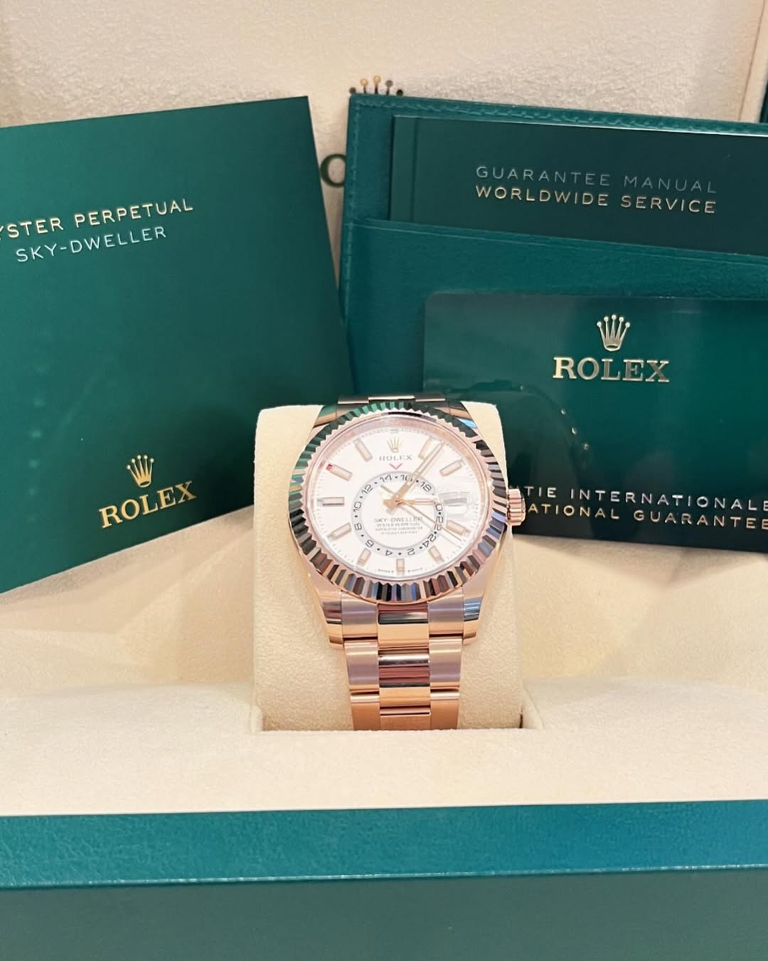 Rolex Sky-Dweller 42mm 336935-0003 Rose Gold White Dial Oyster - Image 2