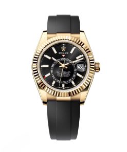 Rolex Sky-Dweller 42mm 336238-0002 Yellow Gold Black Dial Oysterflex