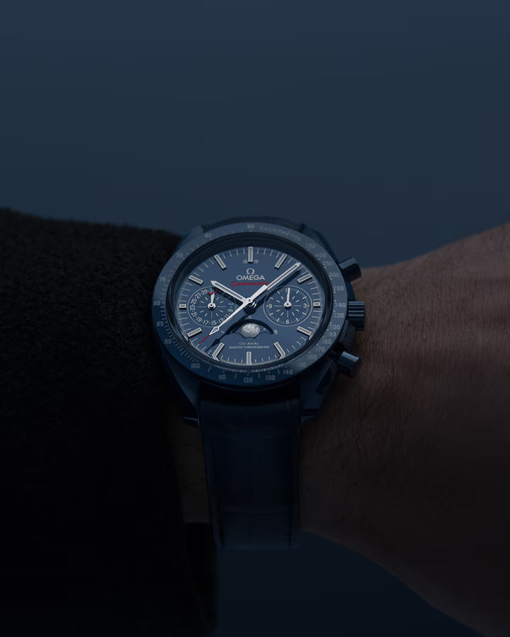 Omega Speedmaster Moonphase Blue Dial 44.25mm Blue ceramic Strap 304.93.44.52.03.001 - Image 3