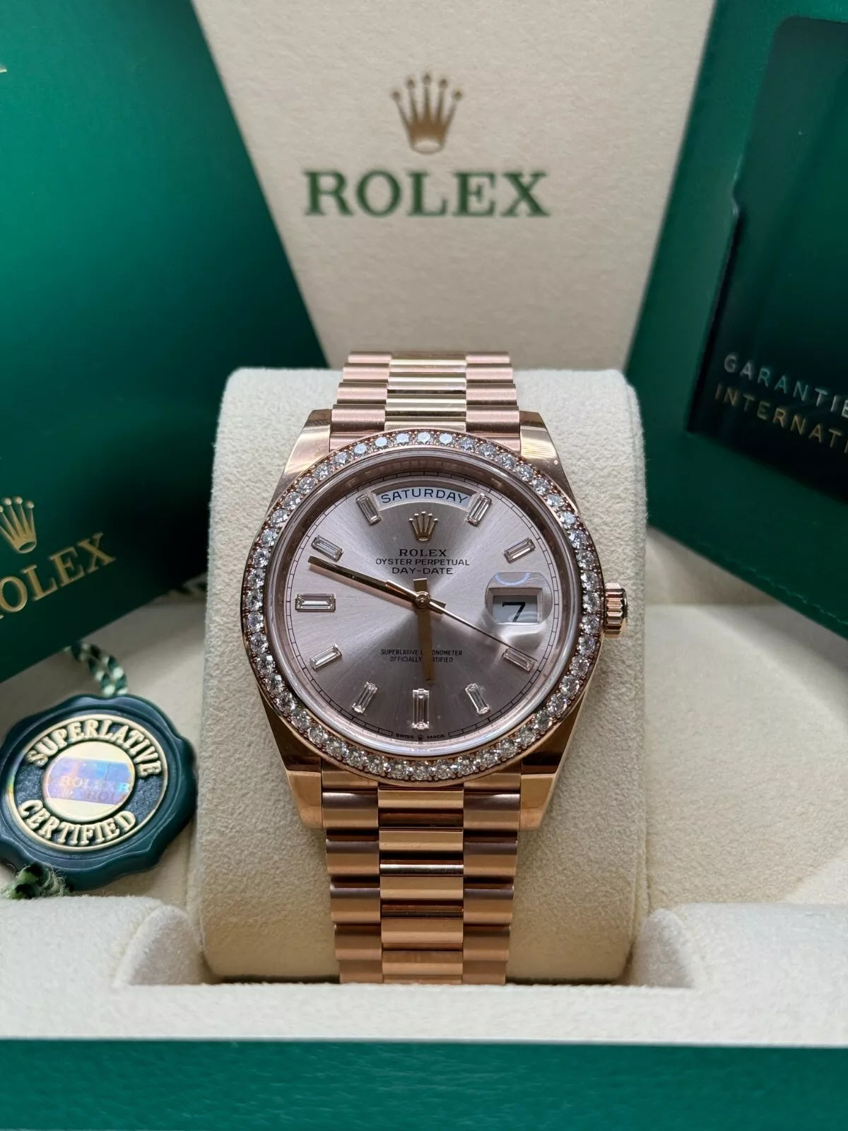 Rolex Day-Date 40mm Sundust Diamonds Dial 228345rbr-0007 - Image 4