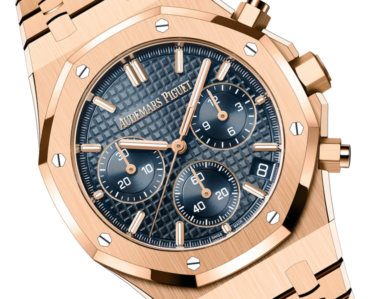 Audemars Piguet ROYAL OAK Pink Gold “Bleu nuit nuage 50�?Dial CHRONOGRAPH 41mm 26240OR.OO.1320OR.05 - Image 3