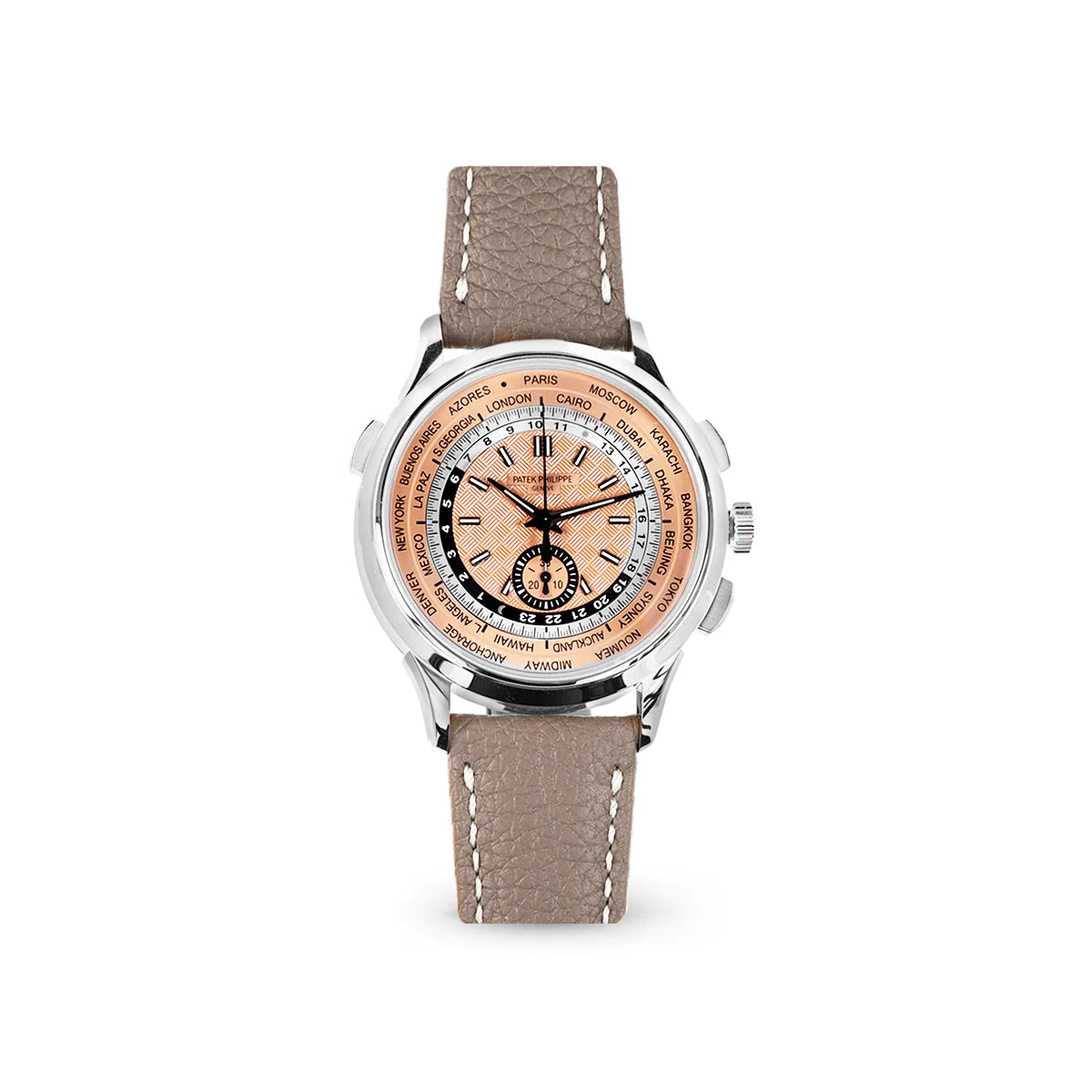 PATEK PHILIPPE 2023 SKU#0006698 COMPLICATIONS WORLD TIME CHRONOGRAPH 5935A-001 SALMON