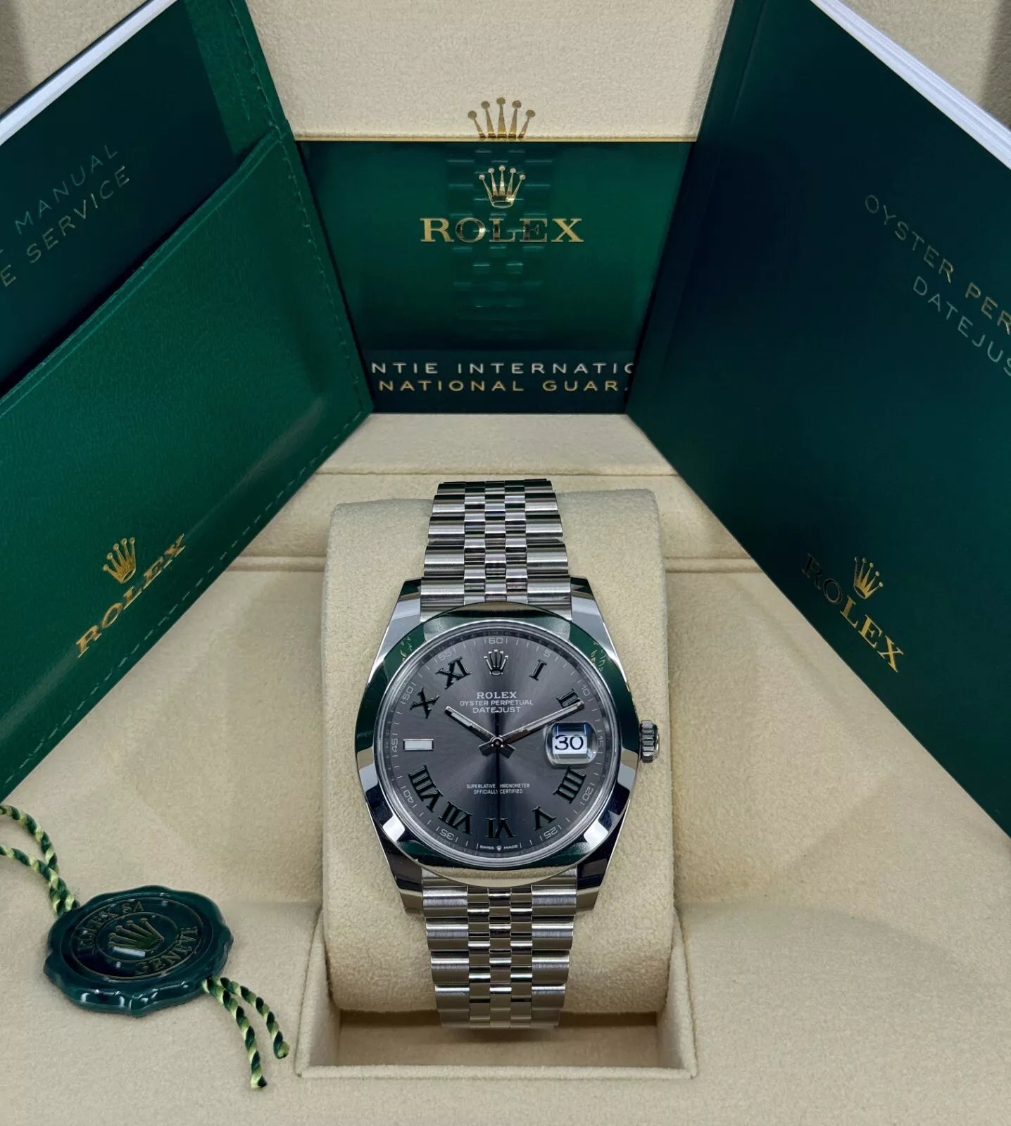 Rolex Datejust 41mm 126300 Slate Roman Oyster Stainless Steel Watch - Image 14