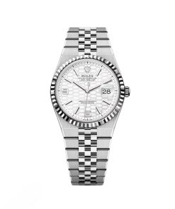 Rolex Land-Dweller 127234-0001 White Honeycomb Dial White Rolesor Jubilee Bracelet 36mm