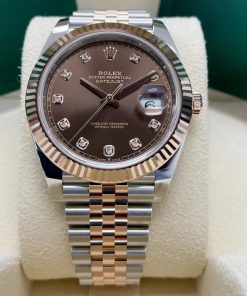 Alternative view of Rolex Datejust 41mm 126331 Datejust Chocolate Diamond Oyster Steel and Everose Gold Watch