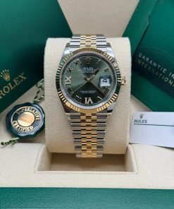 Alternative view of Rolex  Datejust 36mm 126233 Olive-green Roman Diamond Dial Two-Tone Jubilee Bracelet