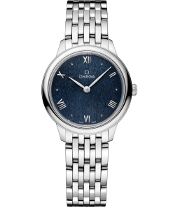 Omega De Ville Prestige 27.5 mm Blue Dial Stainless Steel Bracelet 434.10.28.60.03.002