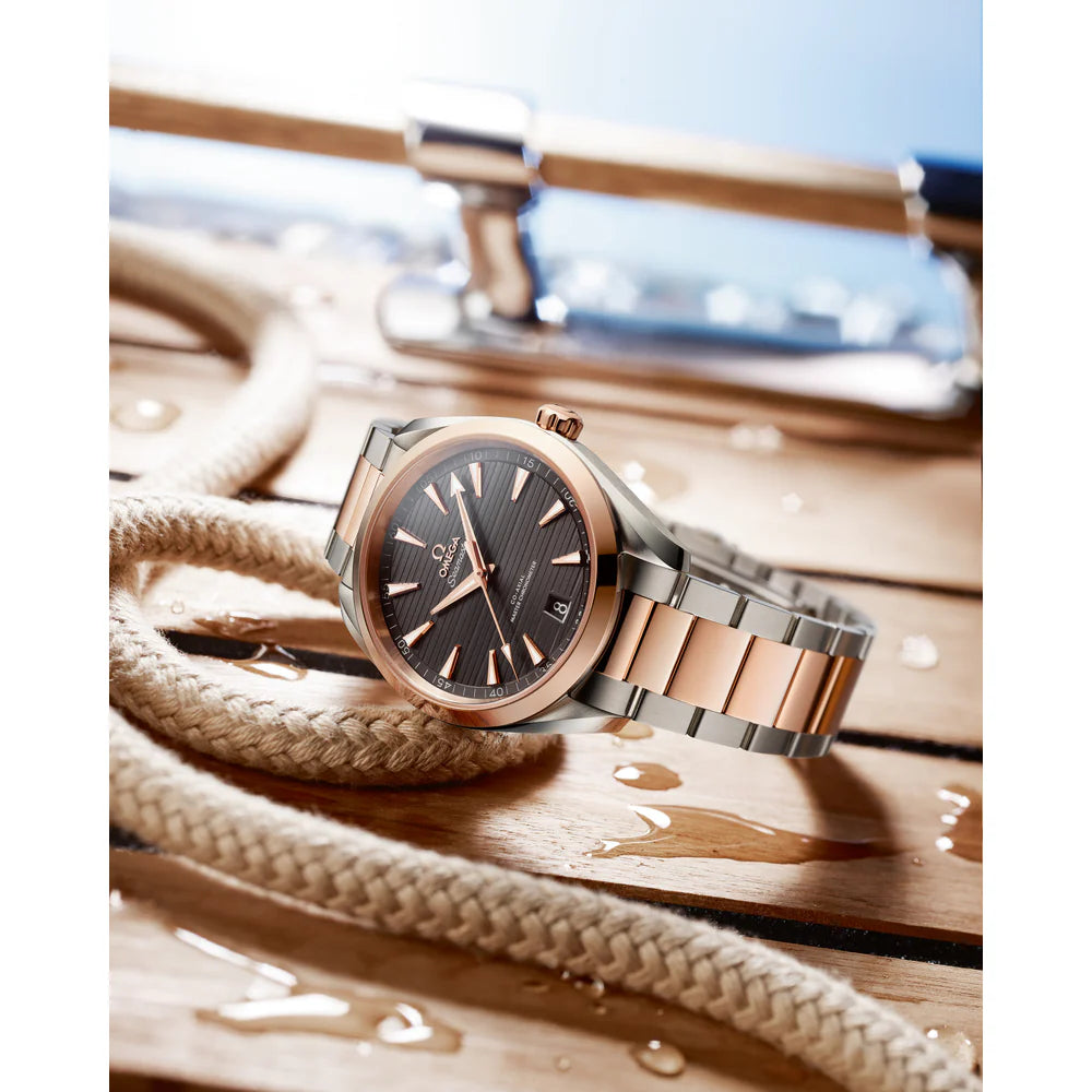 OMEGA Seamaster Aqua Terra 41mm Grey Dial Stainless Steel and Sedna�?18k Rose Gold Bracelet 220.20.41.21.06.001 - Image 2