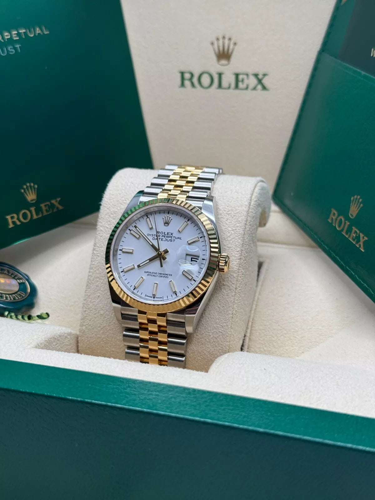 Rolex Datejust 36mm 126233 White Index Dial Two-Tone Jubilee Bracelet Watch - Image 8