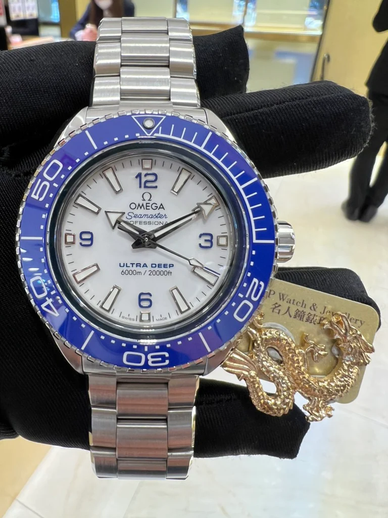 Omega Seamaster Planet Ocean 6000M 45.5mm White Dial O‑MEGASTEEL Bracelet 215.30.46.21.04.001 - Image 9