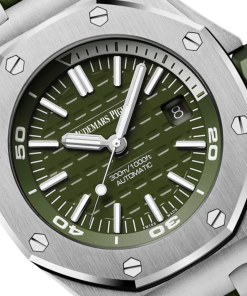 Alternative view of Audemars Piguet OFFSHORE DIVER Khaki Dial 42mm 15710ST.OO.A052CA.01