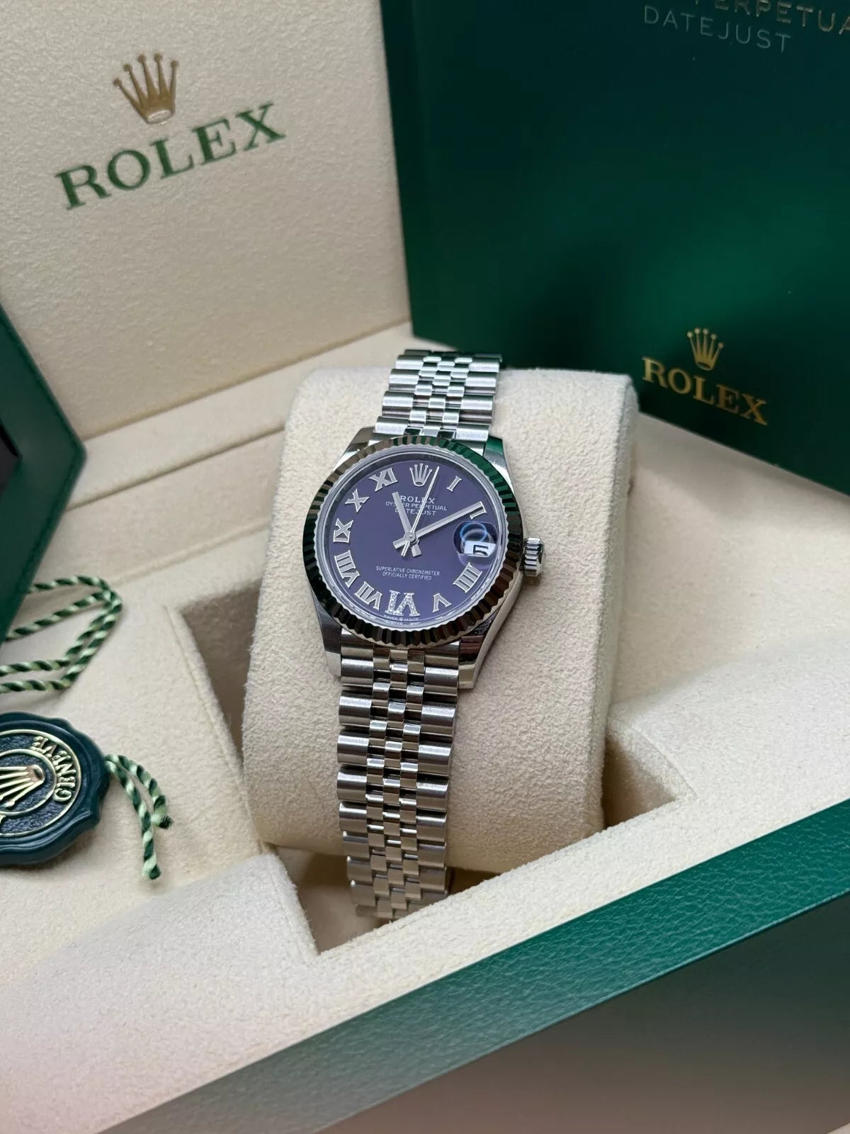 Rolex Datejust m278274-0025/0026 Aubergine 31mm Dial Oyster Watch - Image 8