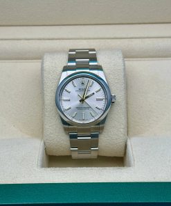 Alternative view of Rolex Oyster Perpetual 34mm 124200-0001 Silver Dial Oyster Stainless Steel Bracelet