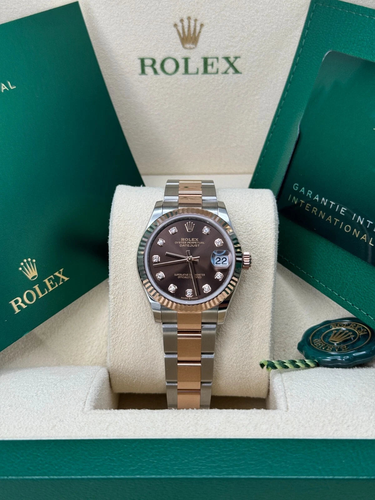 Rolex Datejust m278271-0027/0028 Chocolate 31mm Dial Oyster Bracelet Watch - Image 7