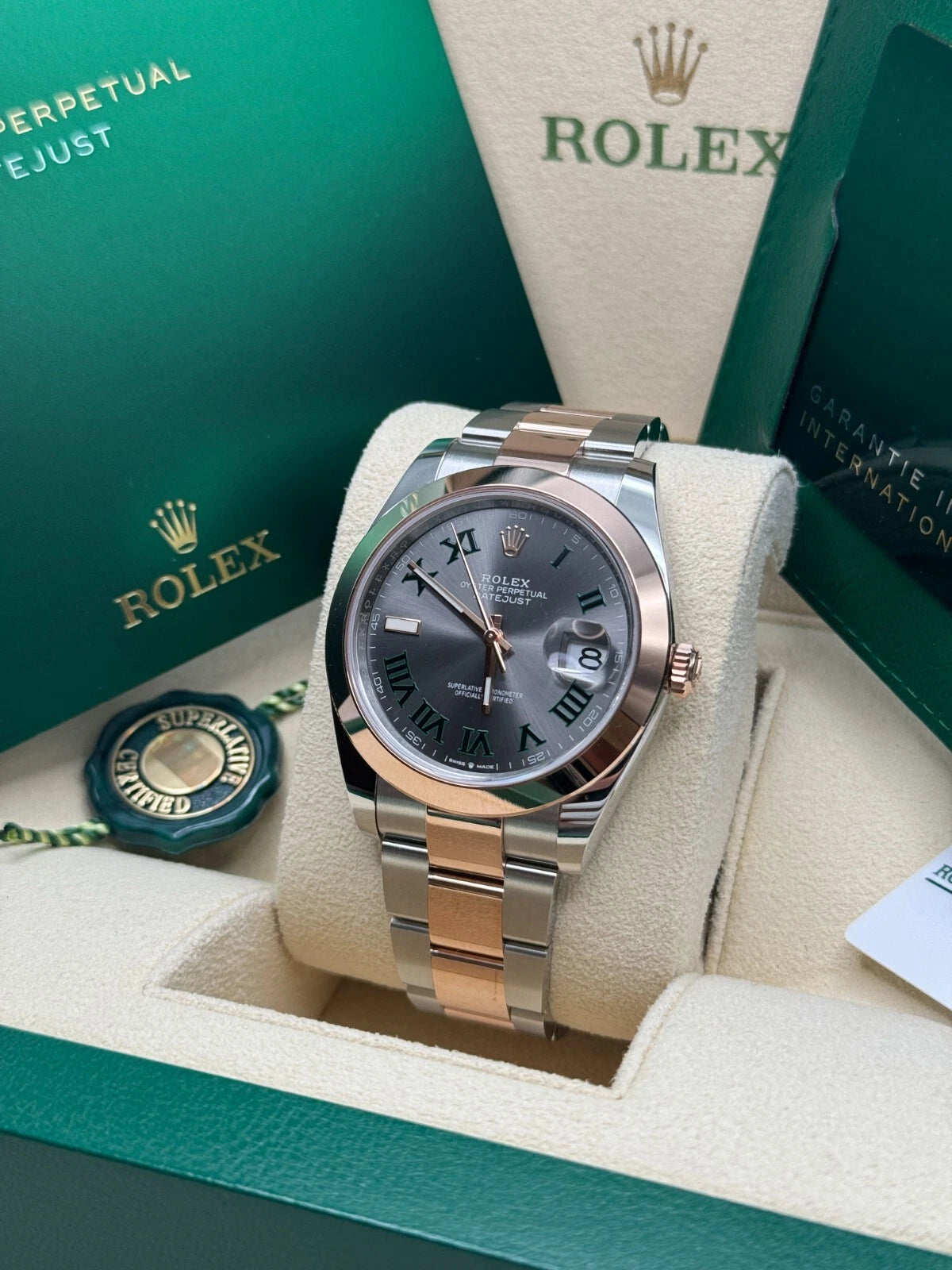 Rolex Datejust 41mm 126301 Sundust Slate Roman Dial Oyster Bracelet - Image 6