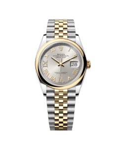 Alternative view of Rolex  Datejust 126203 Silver Roman Dial 36mm Domed Bezel
