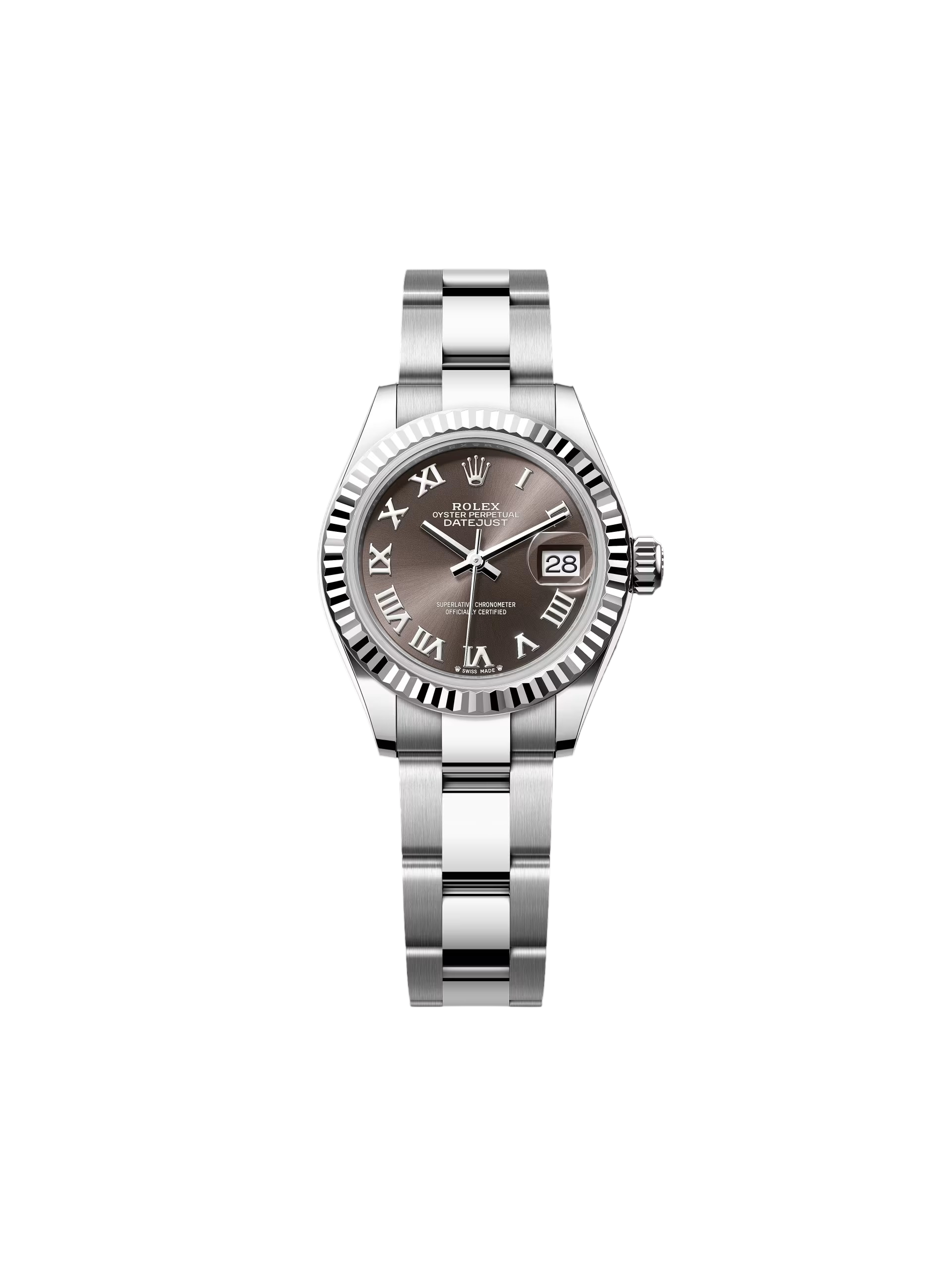 Rolex Lady-Datejust 28mm 279174 Dark Grey Roman Dial Oyster Bracelet - Image 4