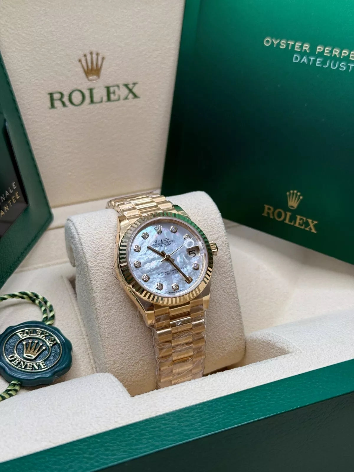 Rolex Datejust m278278-0020 White 31mm Dial President Bracelet Watch - Image 7