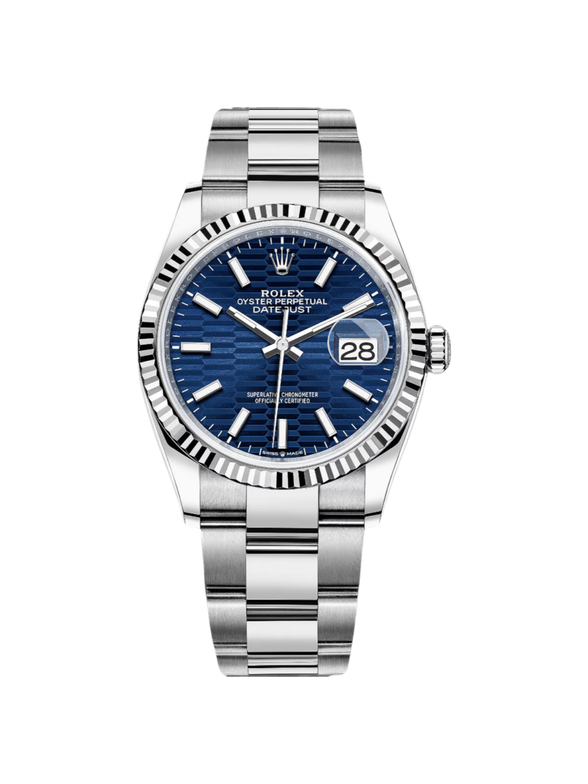 Rolex Datejust 36mm 126234 Blue Fluted Motif Dial Jubilee Bracelet - Image 9