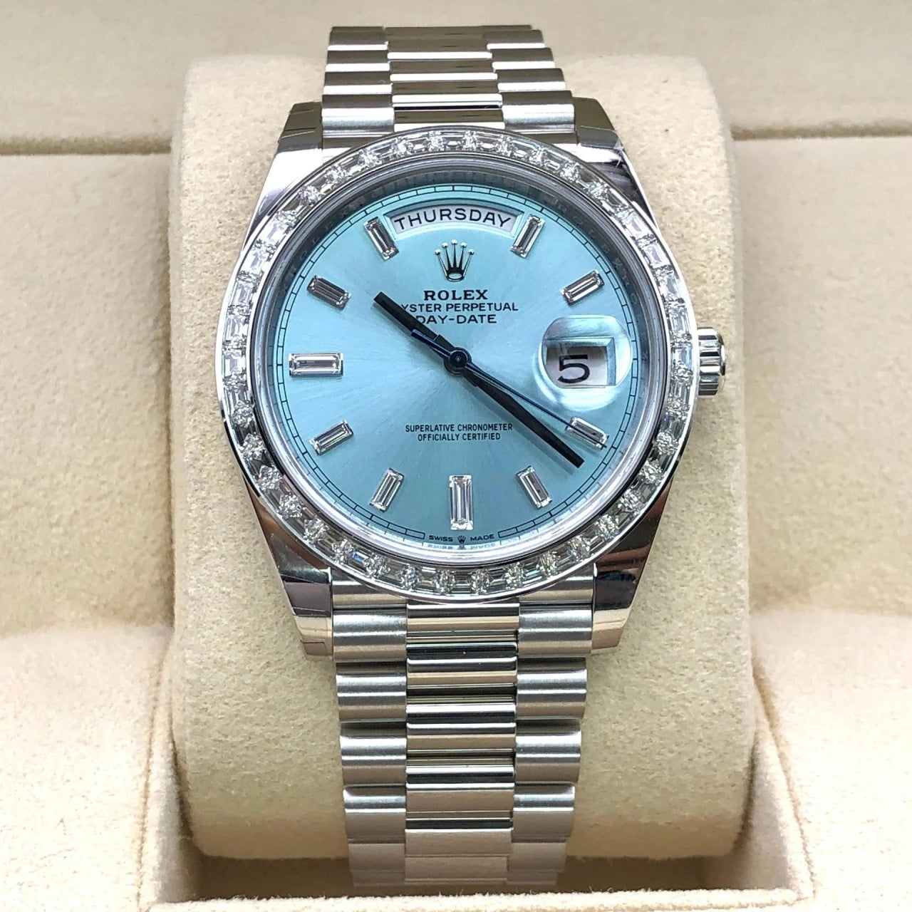 Rolex Day-Date 40mm 228396TBR-0002 Ice Blue Diamonds Dial - Image 2