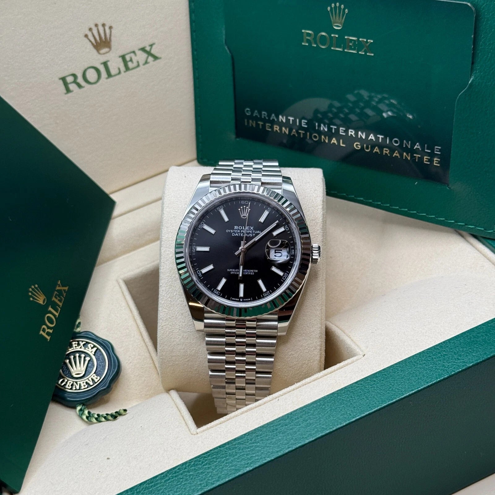 Rolex Datejust Black Index Jubilee 41mm Stainless Steel - 126334 - Image 6