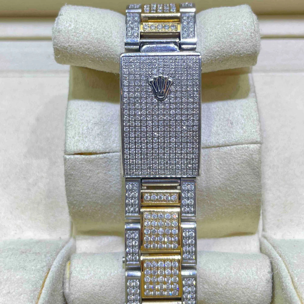 Diamond Rolex 36mm yellow two-tone dial, set with 29 carats of VS1 natural diamonds - Image 7