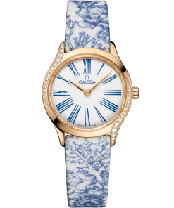 Omega De Ville Mini Trésor 26mm White Dial with Diamonds Moonshine�?18k Rose Gold Strap 428.57.26.60.04.001