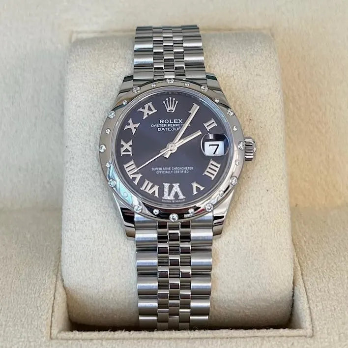 Rolex Datejust m278344-0027/0028 Aubergine Diamond Dial 31mm Oyster - Image 3