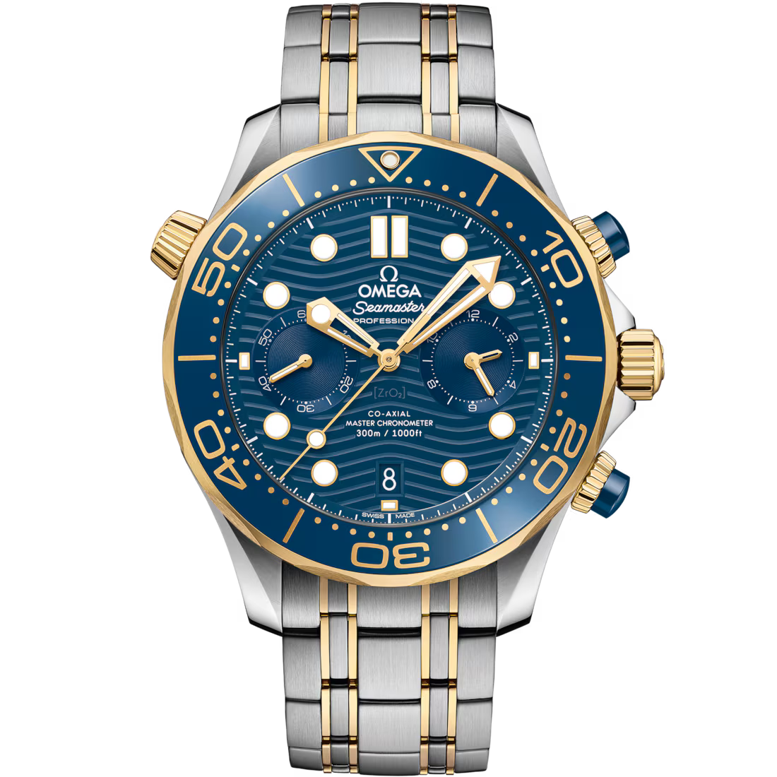 Omega Seamaster Diver 300M 44mm Blue Dial Stainless Steel and 18k Yellow Gold Bracelet 210.20.44.51.03.001