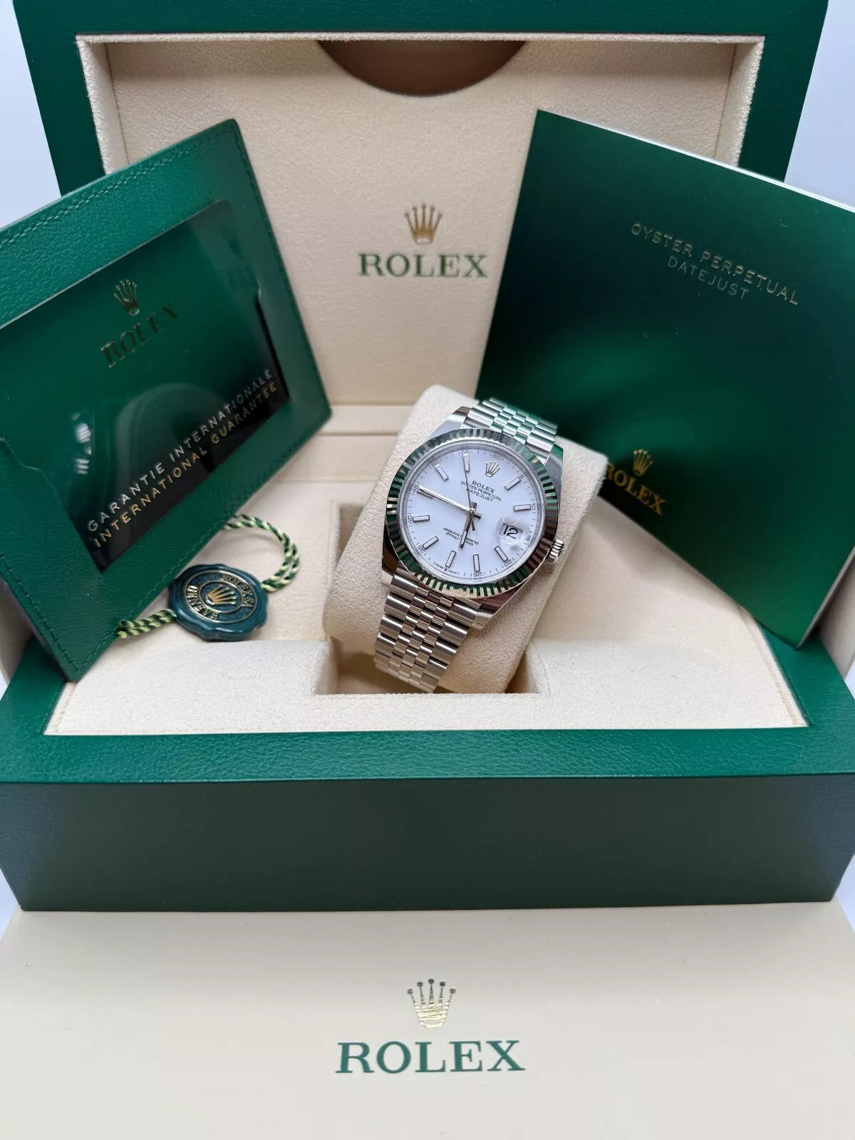 Rolex Datejust 41mm White Index Oyster Stainless Steel Men’s Watch - 126334 - Image 10
