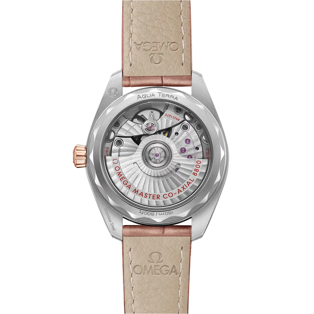 Omega Seamaster Aqua Terra 150M 34 mm Grey Dial with Diamonds Stainless Steel and Sedna�?18k Rose Gold Strap 220.28.34.20.59.001 - Image 4