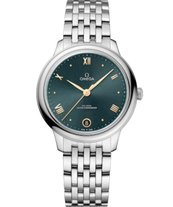 Omega De Ville Prestige 34 mm Green Dial Stainless Steel Bracelet 434.10.34.20.10.001