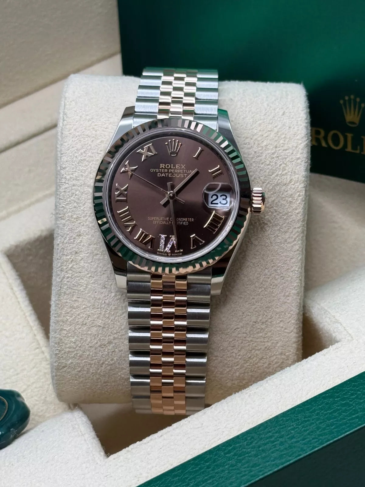 Rolex Datejust m278271-0003/0004 Chocolate 31mm Dial Oyster Bracelet Watch - Image 6