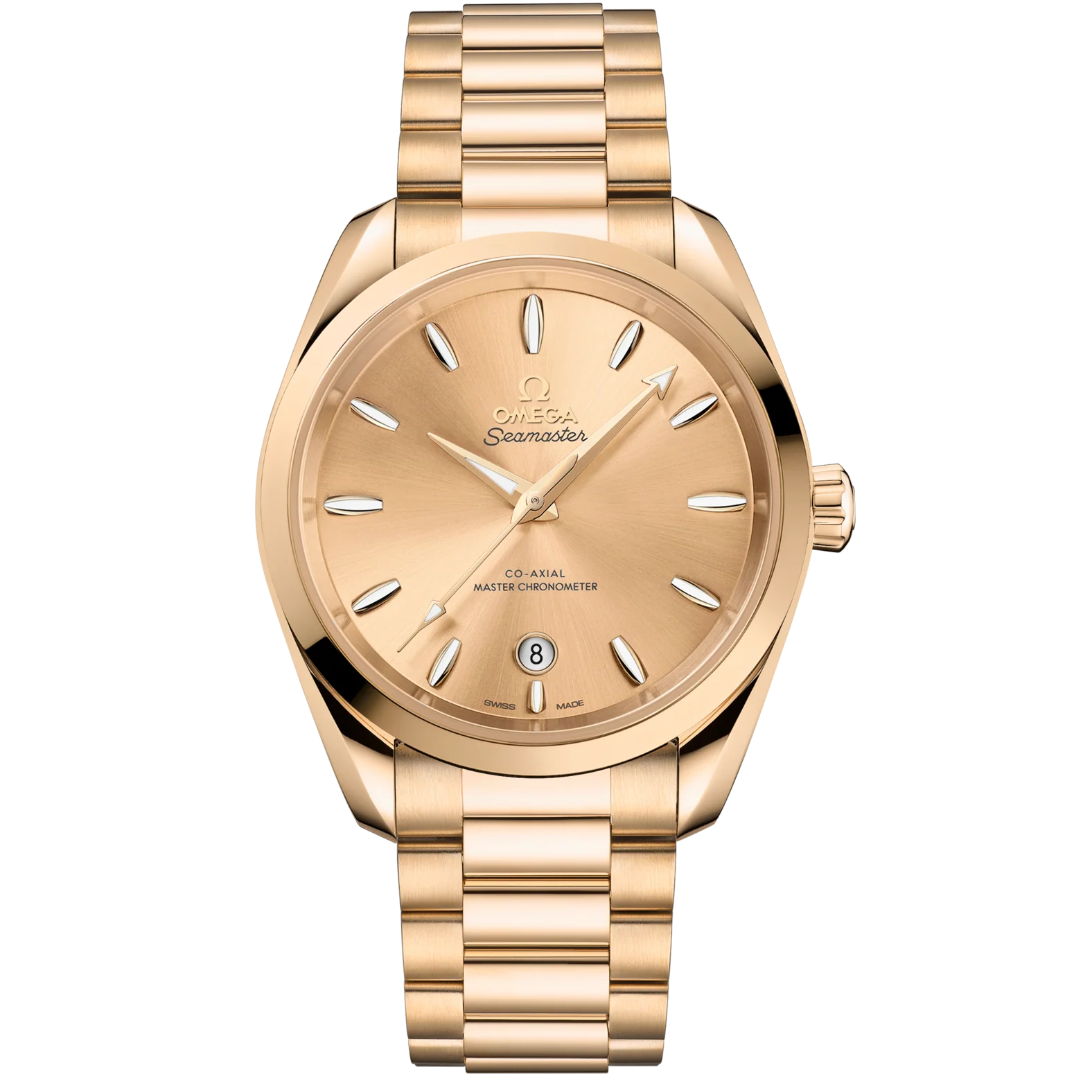 Omega Seamaster Aqua Terra Shades 38 mm Yellow Dial Stainless Steel and Sedna�?18k Rose Gold Bracelet 220.50.38.20.08.001