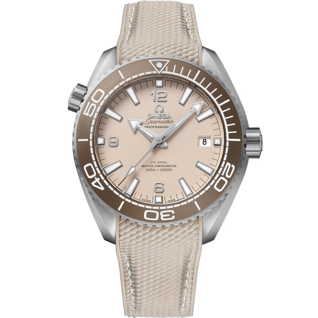 Omega Seamaster Planet Ocean 600M 43.5mm Linen Dial Stainless Steel Strap 215.32.44.21.09.001