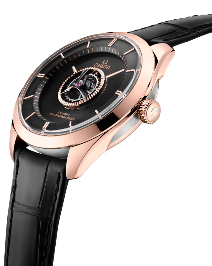 Omega De Ville Tourbillon 43mm Black Dial Sedna�?18k Rose Gold and Canopus Gold�?Strap 529.53.43.22.01.001 - Image 4