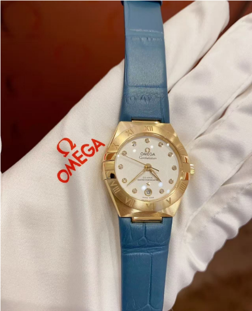 Omega Constellation Ladies' Selection 29mm yellow gold on leather strap 131.53.29.20.55.001 - Image 5