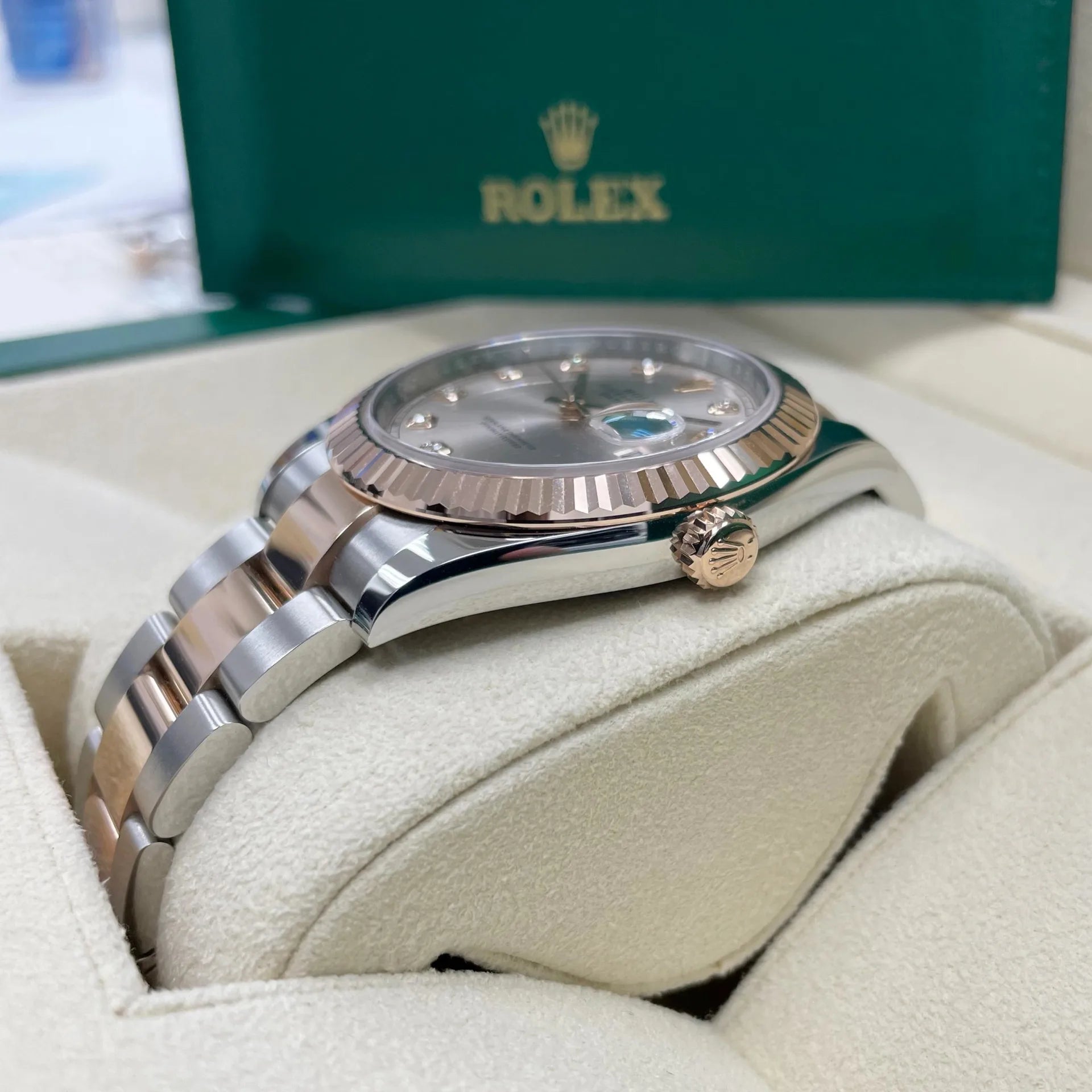 Rolex Datejust 41mm 126331 Sundust Diamond Jubilee Steel and Everose Gold Watch - Image 13