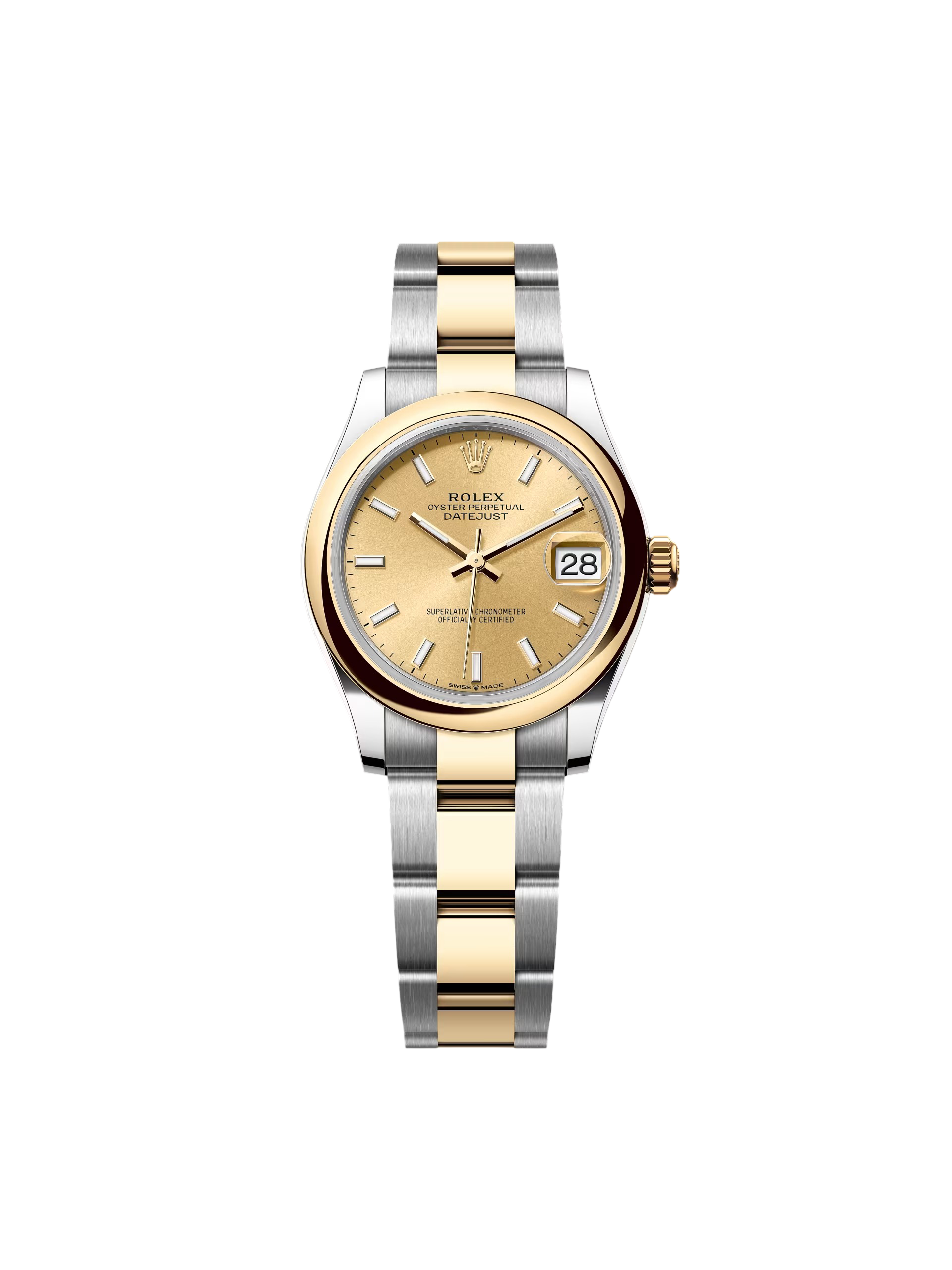 Rolex Datejust m278243-0013/0014 31mm Champagne Dial Yellow Rolesor Oyster Watch