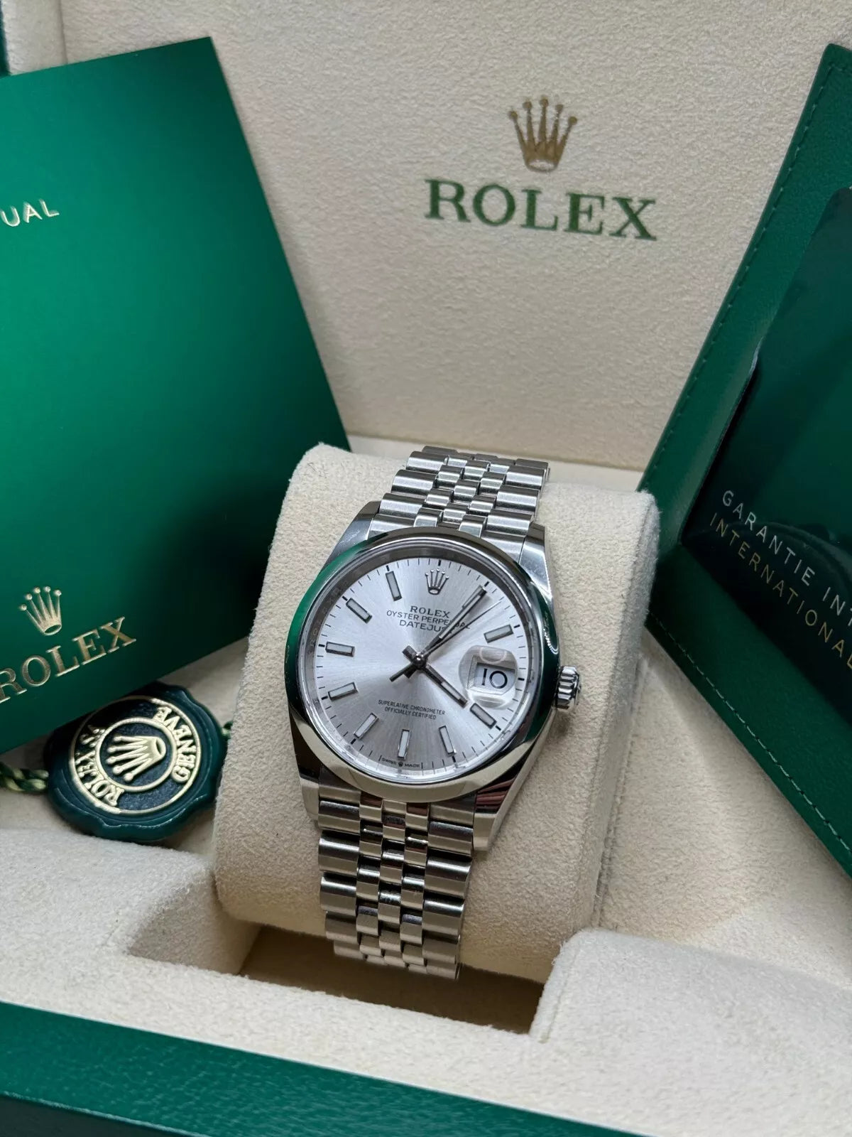Rolex Datejust 36mm 126200 Oyster Perpetual Silver Dial Jubilee Stainless Steel - Image 12