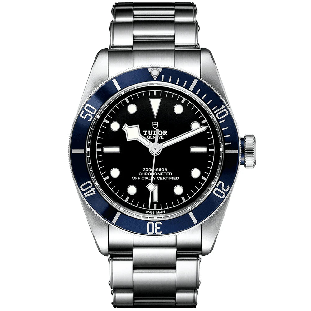 TUDOR Black Bay 41mm Black Dial & Blue Bezel Men's Automatic Bracelet Watch M79230B-0008