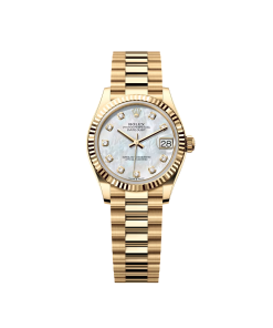 Rolex Datejust m278278-0010 Mother-of-Pearl 31mm Dial President Bracelet Watch