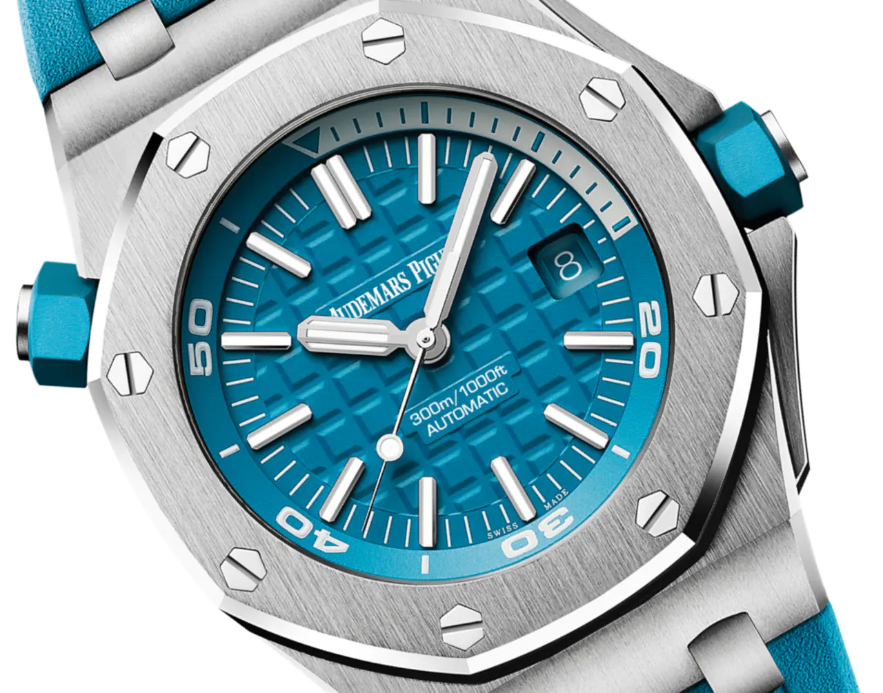 Audemars Piguet Offshore Diver Turquoise Blue Dial 42mm 15710ST.OO.A032CA.01 - Image 3