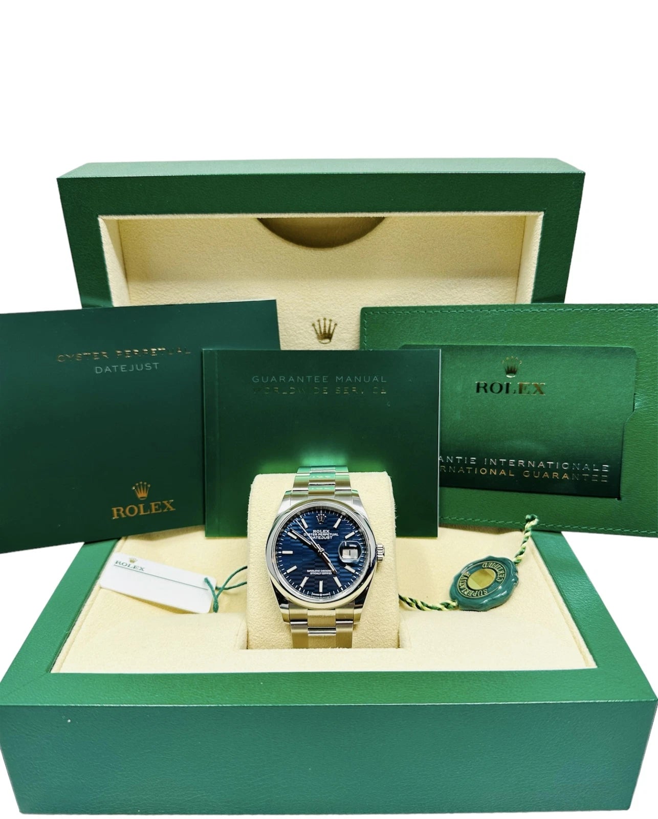 Rolex Datejust 36mm 126200 Oyster Perpetual Blue Fluted Motif Dial Jubilee Stainless Steel - Image 12